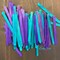 CraftySticks Colored Wood Craft Sticks 4.5 Inch, Red Orange Yellow Green Blue Purple White Black Pink Brown Popsicle Sticks